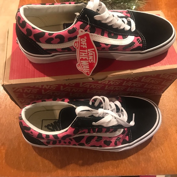 vans old skool pink leopard